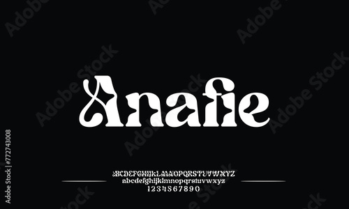 Anafie is classic alphabet letters set. Exclusive Custom Letters. alphabet designs for logo, Poster, Invitation, etc. Typography font classic style, regular and italic vector illustrator