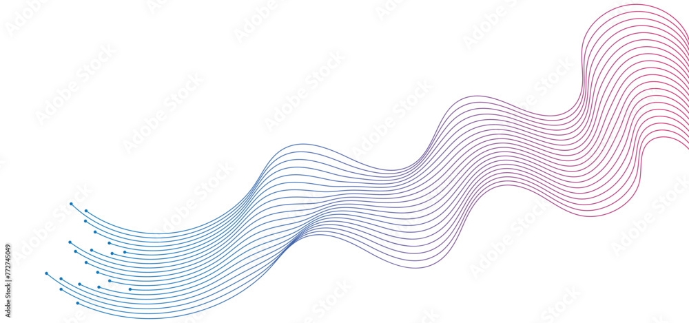 Abstract wavy lines background element. Suitable for AI, tech, network, science, digital technology themes Abstract wavy lines background element. Suitable for AI, tech, network, science, digital technology themes