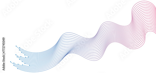 Abstract wavy lines background element. Suitable for AI, tech, network, science, digital technology themes