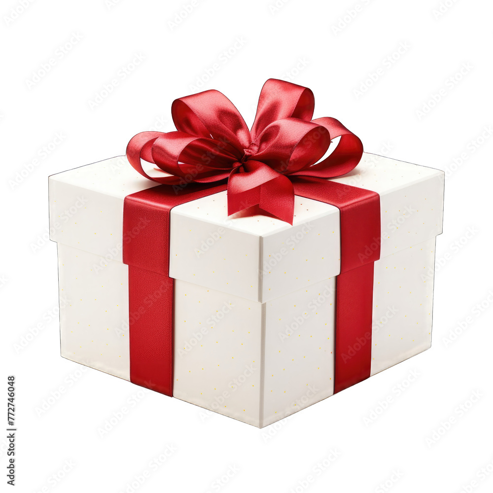 Obraz premium Gift box with red ribbon