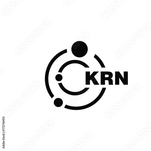 KRN letter logo design on white background. KRN logo. KRN creative initials letter Monogram logo icon concept. KRN letter design photo