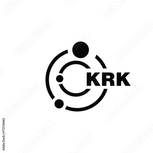 KRK letter logo design on white background. KRK logo. KRK creative initials letter Monogram logo icon concept. KRK letter design