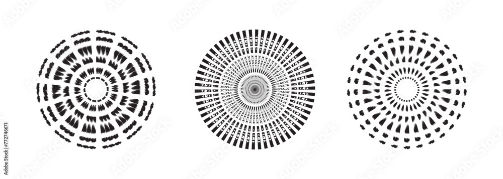 The fan blade spun in a mesmerizing circular motion, captured beautifully in an abstract vector illustration. - obrazy, fototapety, plakaty 