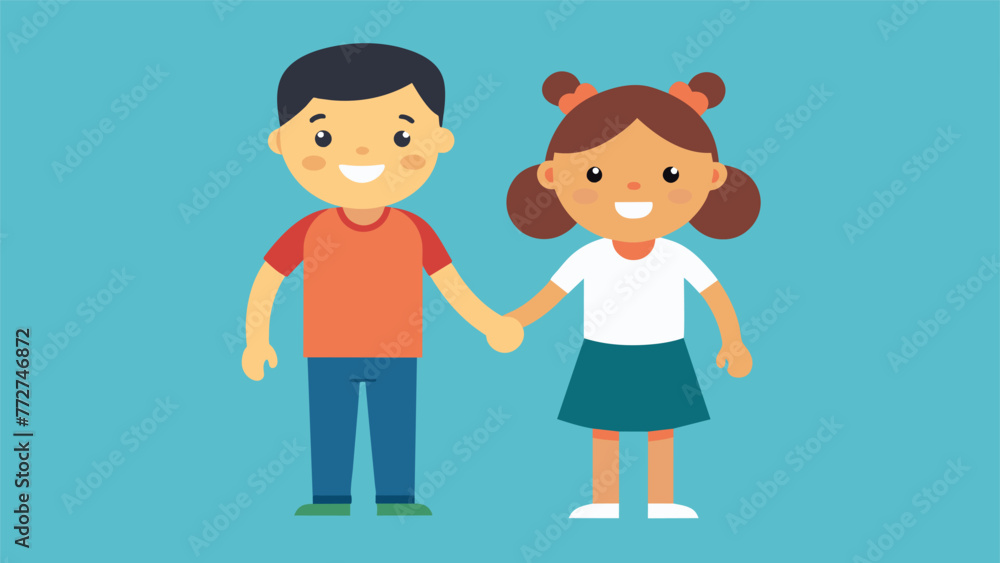 An image of two siblings holding hands representing the strong bond and sense of security that can be fostered through a secure attachment