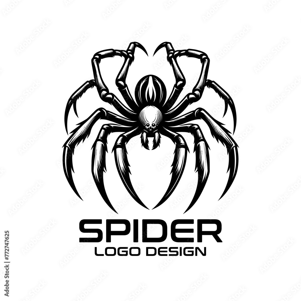 Obraz premium Spider Vector Logo Design