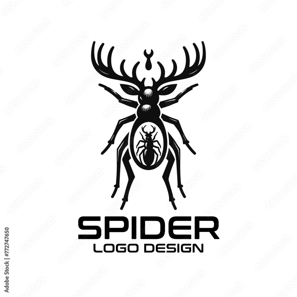 Obraz premium Spider Vector Logo Design