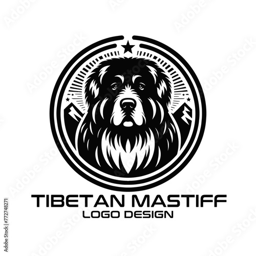 Tibetan Mastiff Vector Logo Design