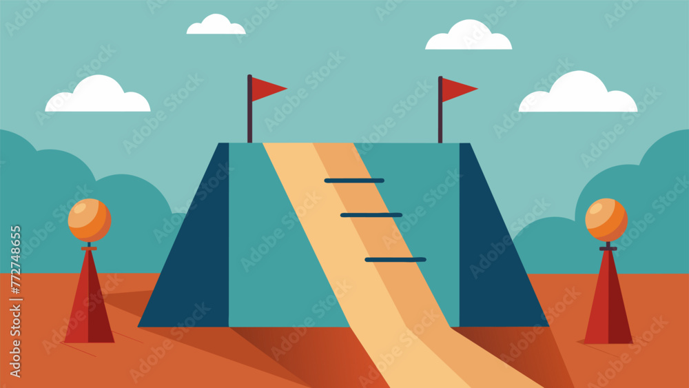 An obstacle course with an unclimbable wall in the middle representing the invisible barrier of implicit bias that makes it difficult for An obstacle course with an unclimbable wall in the middle representing the invisible barrier of implicit bias that makes it difficult for