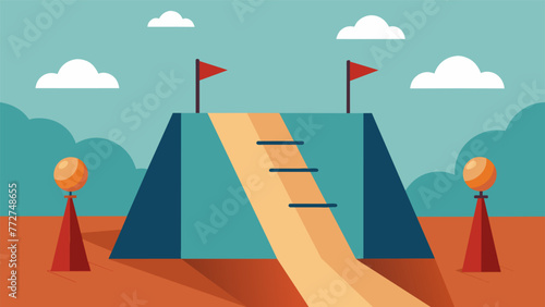 An obstacle course with an unclimbable wall in the middle representing the invisible barrier of implicit bias that makes it difficult for