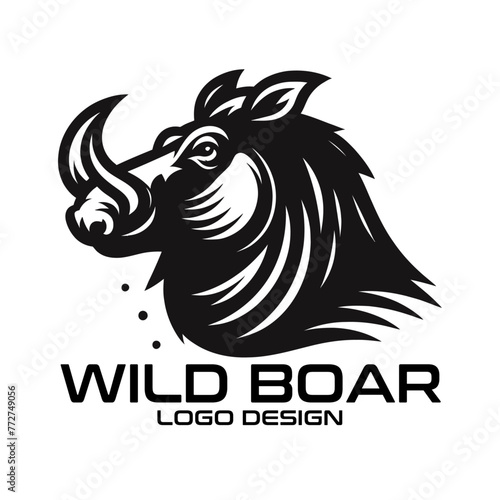 Wild Boar Vector Logo Design