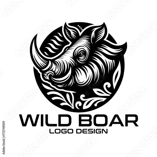 Wild Boar Vector Logo Design