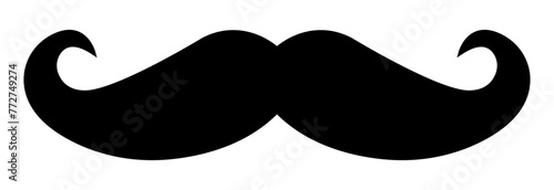 Mustache vector illustration silhouettes icon.