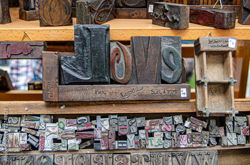 old wood alphabet letters old set of letters for printing