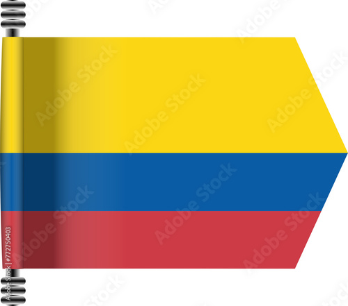 Free Download COLOMBIA FLAG ROLLED EFFECT - GFXLoad