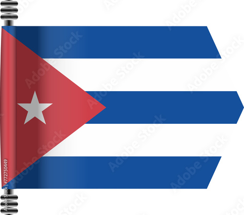 CUBA FLAG ROLLED EFFECT