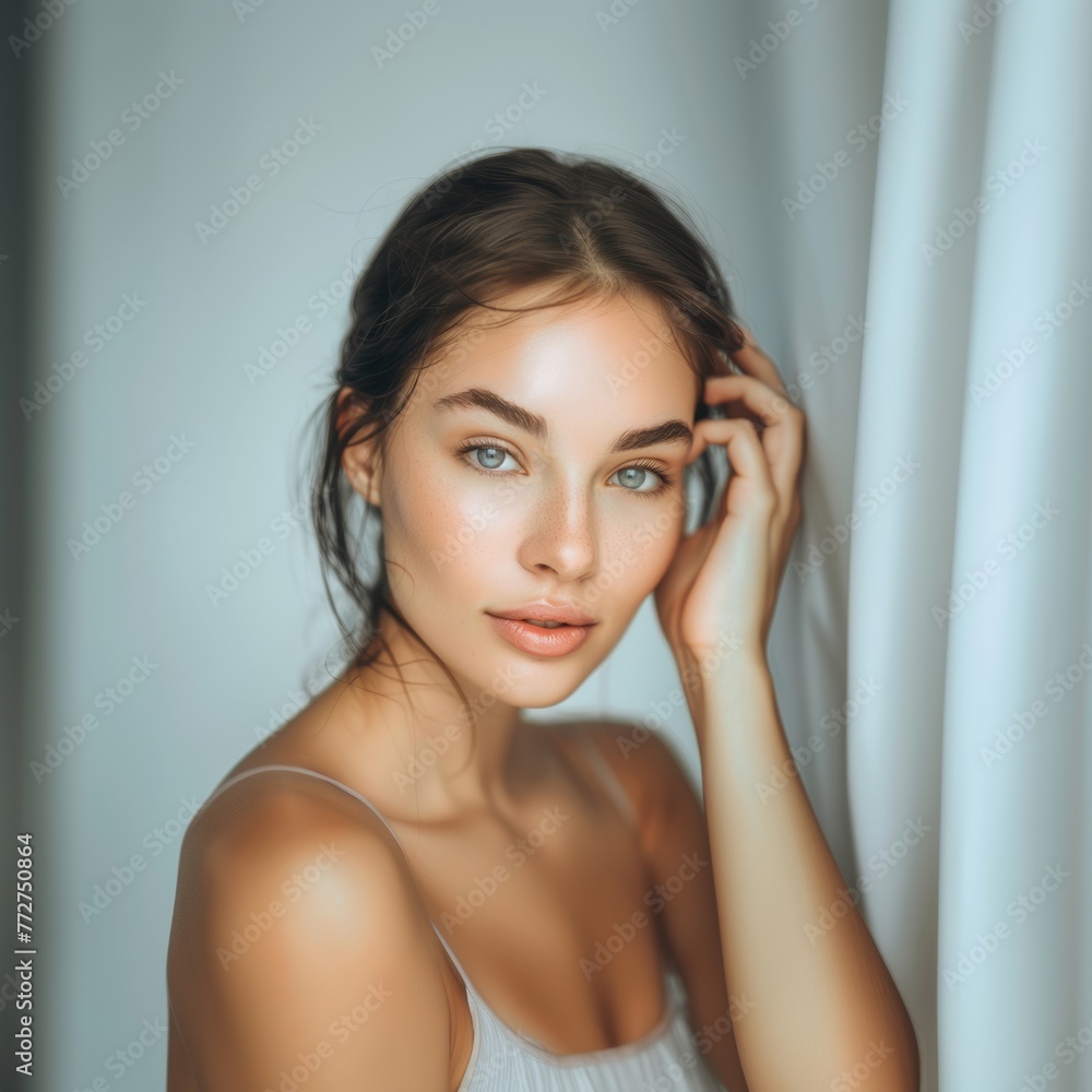 Beautiful blonde woman with long hair, radiant perfect skin, beauty industry, beauty and health. Beautiful blonde woman with long hair, radiant perfect skin, beauty industry, beauty and health.