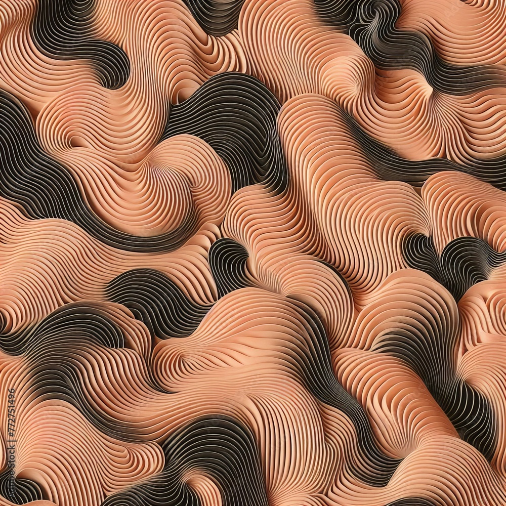 Fototapeta premium Tekstura geometryczna, fala, tapeta generative ai