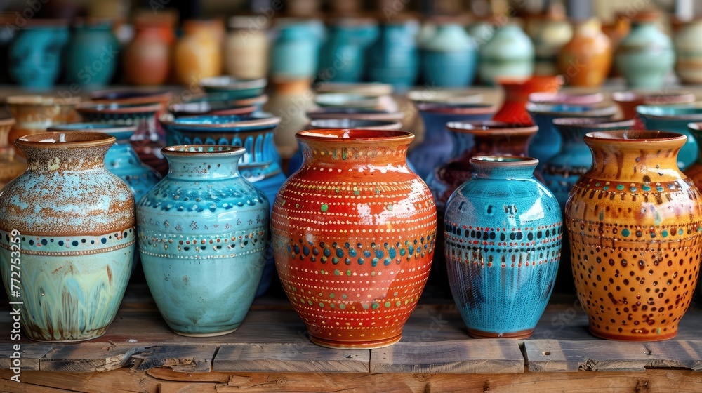 Traditional ceramics gallery, unique pottery, cultural craftsmanship