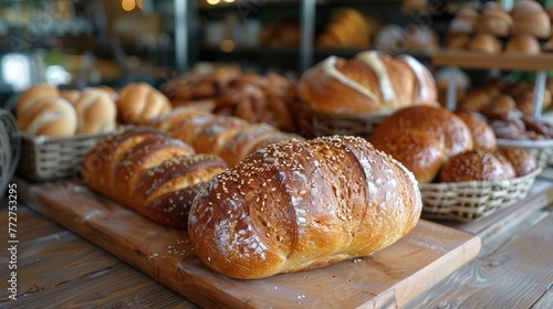 Urban artisan bakery cafÃ©, fresh bread and pastries, community hub