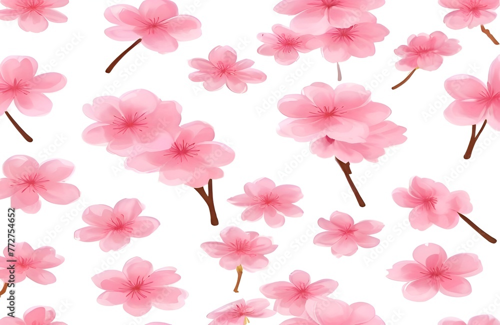 Obraz premium Pink cherry blossom wallpaper