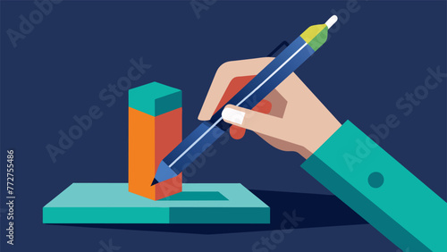 A closeup shot of a stylus pen in the hand of a designer as they make precise adjustments to a virtual 3D model of a product. The sleek design