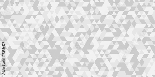 Abstract digital grid light pattern white Polygon Mosaic triangle Background, business and corporate background. Vector geometric seamless technology gray and white transparent triangle background.