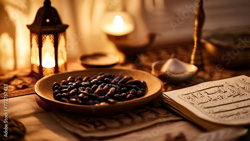 amadan Reflections: Iftar Essentials with Dates, Tasbeeh, and Qur'an