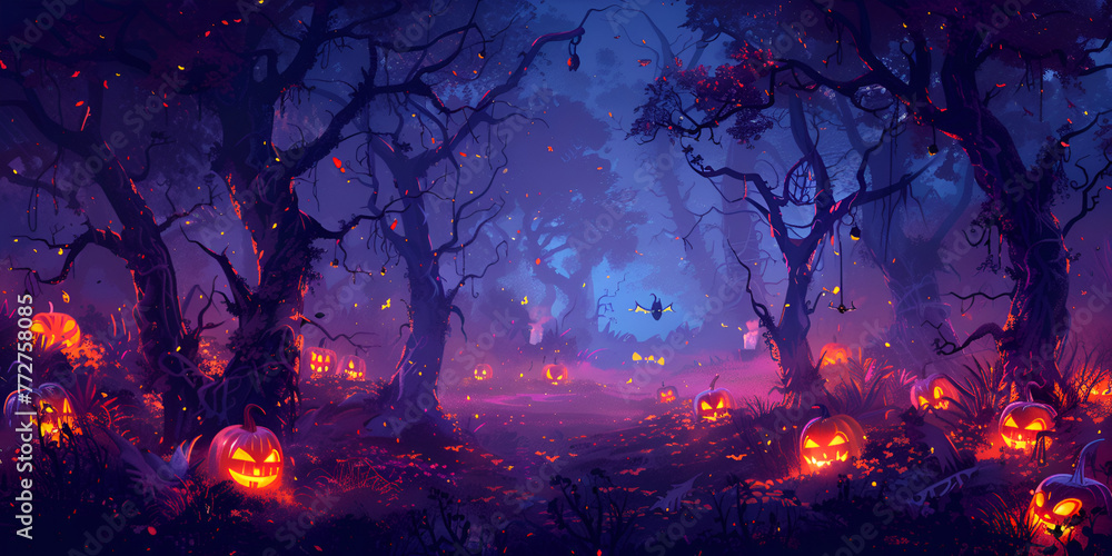 Halloweens Day-themed background, generative ai