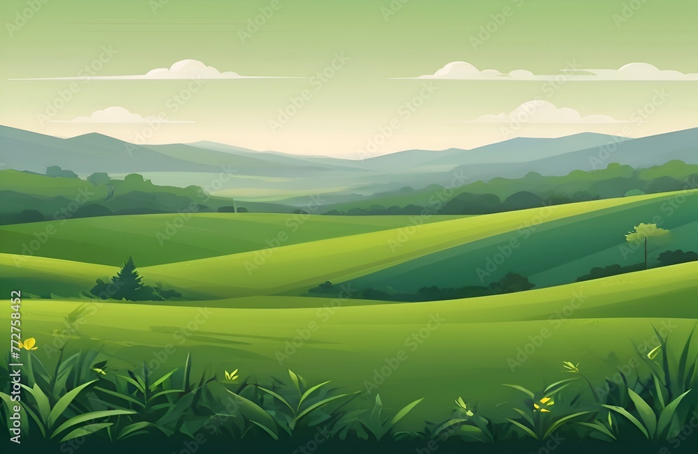 Green meadow wallpaper
