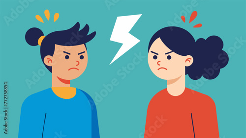 Two people having a conversation one person appearing frustrated and annoyed while the other is visibly upset representing the negative impact