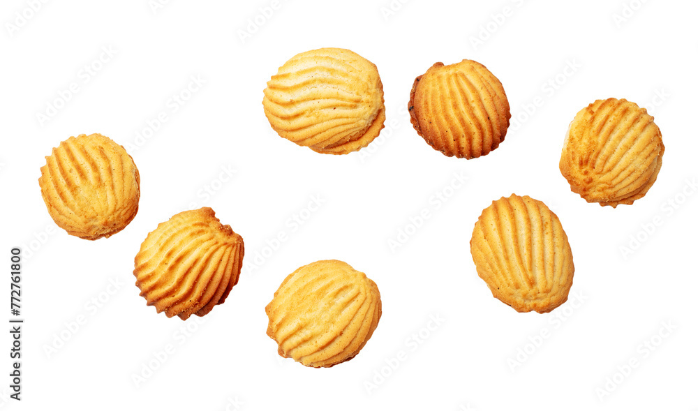 Shortbread cookies isolated on white background Shortbread cookies isolated on white background