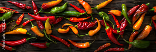 A Sinister Dance of Capsaicin: An Exploration of Vibrant Chili Peppers in Various Stages of Ripeness