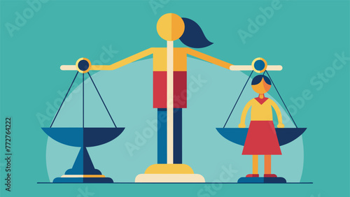 A scale with unequal weights symbolizing the weight of a parents expectations and how it can either motivate or hinder a childs behavior and