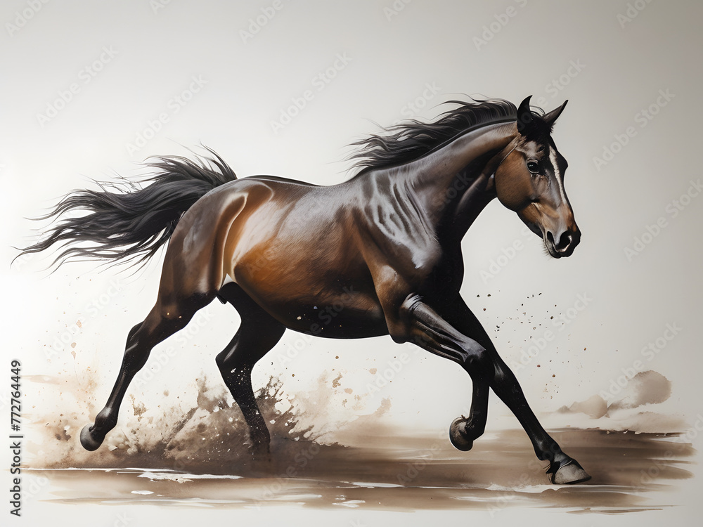 Fototapeta premium horse on the beach