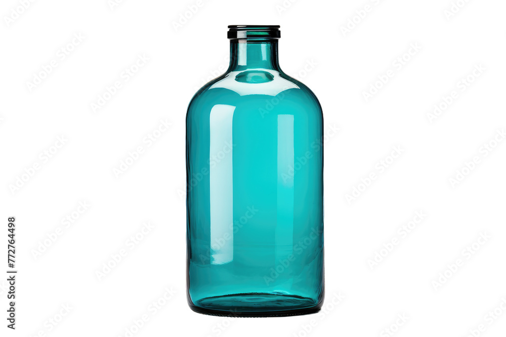 Midnight Elixir - Blue Glass Bottle With Black Cap. On a Clear PNG or White Background. Midnight Elixir - Blue Glass Bottle With Black Cap. On a Clear PNG or White Background.