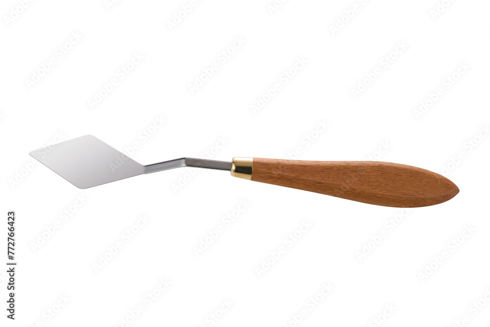 wooden handle painting knife without background PNG