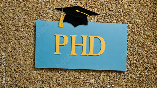 P.H.D written on the board, AI generated