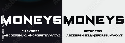 Modern Bold Font. Typography urban style alphabet fonts for fashion, sport, technology, digital, movie, logo design, vector illustration