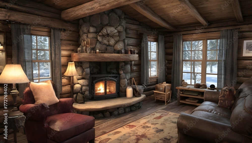 Cozy Rustic Cabin Nestled In The Woods With A Cra  3