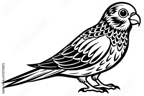 canary-winged-parakeet-icon--vector-illustration © Jutish