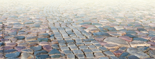 Texture of stone pavement tiles cobblestones bricks background