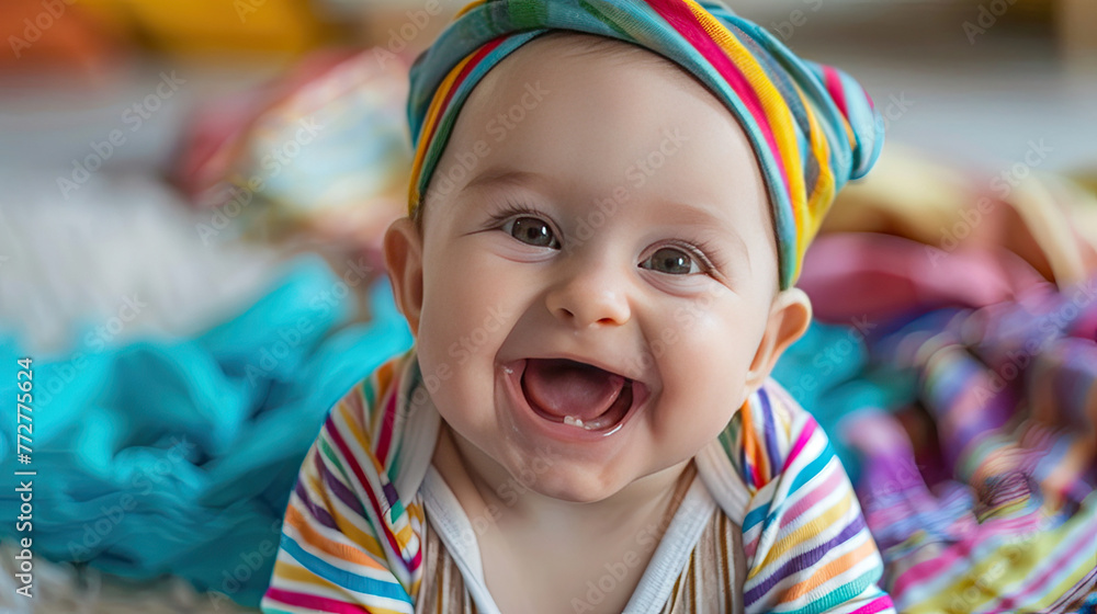 Cute adorable baby smiling Cute adorable baby smiling