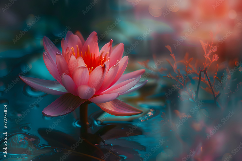 Epitome of Purity and Enlightenment: A Spectacular Display of A Lotus in Bloom
