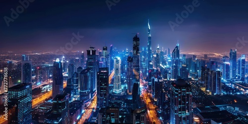 Wallpaper Mural A Capture of cityscape night Torontodigital.ca