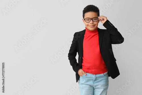 Little African-American boy...