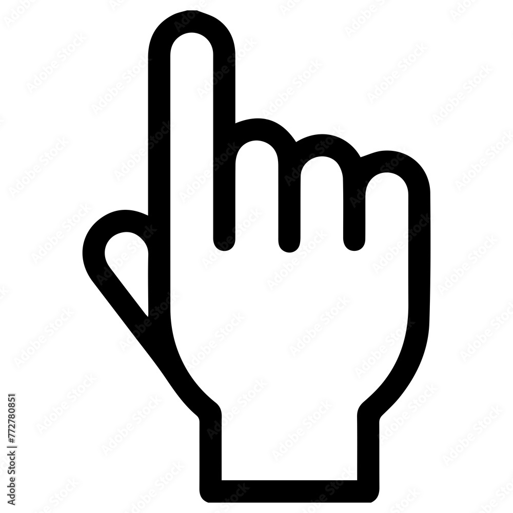 Obraz premium middle finger pointing upwards icon.
