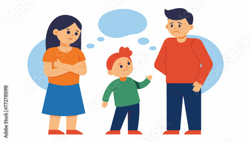 A parent enforcing strict rules and consequences for their childs behavior while internally questioning if they are being too harsh and causing