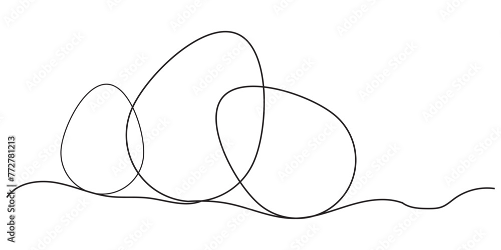 Easter Eggs outline, line art. Vector isolated hand drawn illustration. An element drawn with one black line on a transparent, white background
Easter Eggs outline, line art. Vector isolated hand drawn illustration. An element drawn with one black line on a transparent, white background