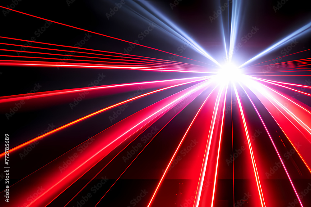 Fototapeta premium red light burst, generative ai