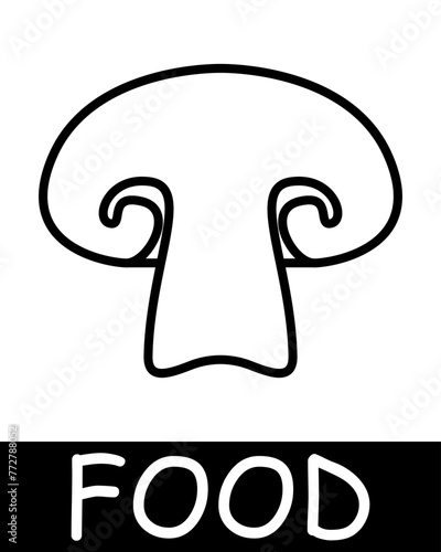 Mushrooms line icon. Taste, vegetables, healthy nutrition, dish, cutting, food, taste, spices, satiety, hunger, refrigerator. Vector line icon for business and advertising